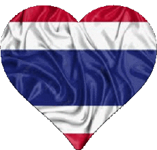 Flags Asia Thailand Heart 