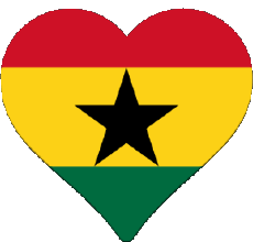Banderas África Ghana Corazón 