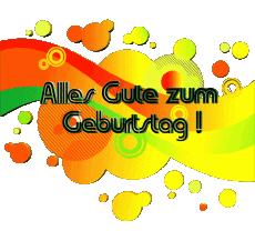 Nachrichten Deutsche Alles Gute zum Geburtstag Zusammenfassung - geometrisch Transparenter Hintergrund 009 