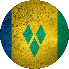 Drapeaux Amériques Saint Vincent et les Grenadines Rond 