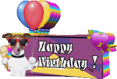 Messagi Inglese Happy Birthday Animals 006 