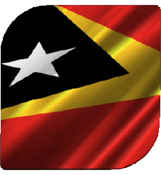 Bandiere Asia Timor Est Quadrato 