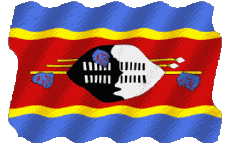 Fahnen Afrika Eswatini Welligkeit 