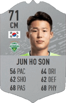 Multimedia Vídeo Juegos F I F A - Jugadores  cartas Corea del Sur Jun Ho Son 