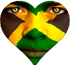 Flags America Jamaica Heart 