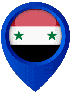 Flags Asia Syria Location Pin 