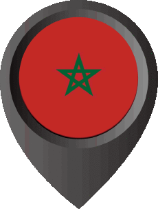 Flags Africa Morocco Location Pin 