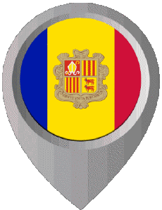 Fahnen Europa Andorra Standort-Pin 