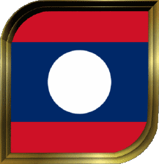 Drapeaux Asie Laos Carré 