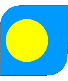 Drapeaux Océanie Palaos Carré 