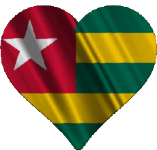 Flags Africa Togo Heart 