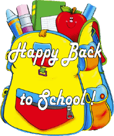 Messagi Inglese Happy Back to School Sfondo trasparente 005 