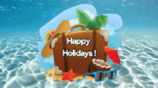 Messagi Inglese Happy Holidays Sfondo animato 002 