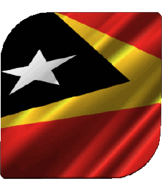 Drapeaux Asie Timor Oriental Carré 