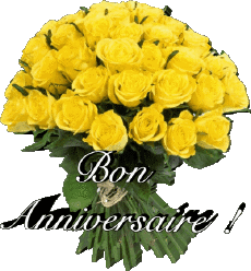 Messages French Bon Anniversaire Floral 015 