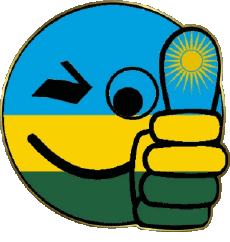 Drapeaux Afrique Rwanda Smiley - OK 