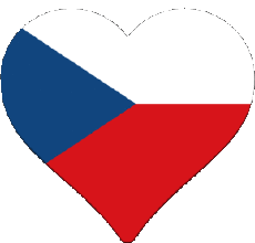 Banderas Europa República Checa Corazón 