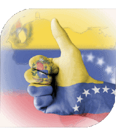 Bandiere America Venezuela Quadrato 