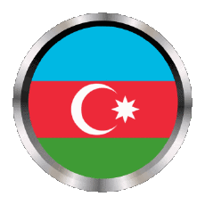 Bandiere Asia Azerbaijan Rotondo - Anelli 