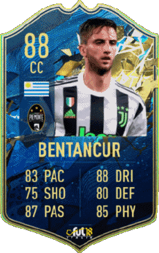 Multimedia Vídeo Juegos F I F A - Jugadores  cartas Uruguay Rodrigo Bentancur 