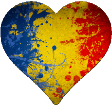 Flags Europe Romania Heart 