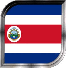 Flags America Costa Rica Square 