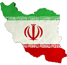 Bandiere Asia Iran Carta Geografica 