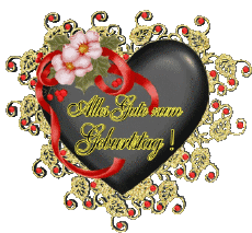 Messages Allemand Alles Gute zum Geburtstag Herz 004 