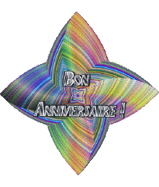 Mensajes Francés Bon Anniversaire Abstrait - Géométrique Fondo transparente 018 