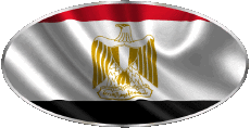 Fahnen Afrika Ägypten Oval 01 