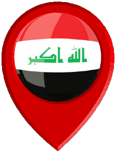 Drapeaux Asie Iraq Epingle de Localisation 