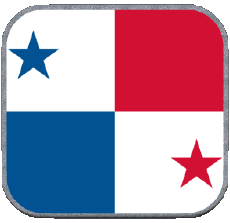 Drapeaux Amériques Panama Carré 