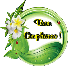 Messages Italien Buon Compleanno Floreale Fond Transparent 011 