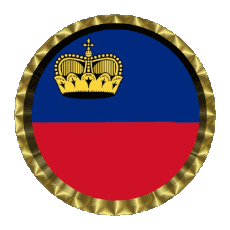 Drapeaux Europe Liechtenstein Rond - Anneaux 