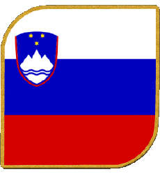 Bandiere Europa Slovenia Quadrato 