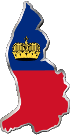 Fahnen Europa Liechtenstein Karte 