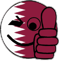 Banderas Asia Katar Smiley - OK 