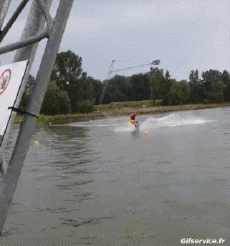 Umorismo -  Fun Sportivo Sci d'acqua Wakeboard Gamelle Fail 