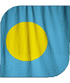 Drapeaux Océanie Palaos Carré 