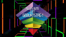 Messages German Alles Gute zum Geburtstag Zusammenfassung - geometrisch Animated Background 001 