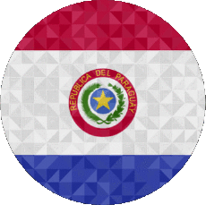 Drapeaux Amériques Paraguay Rond 