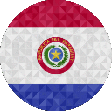 Flags America Paraguay Round 