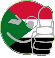 Fahnen Afrika Sudan Smiley - OK 