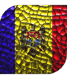 Flags Europe Moldova Square 