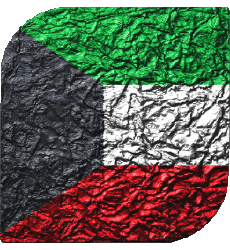 Bandiere Asia Kuwait Quadrato 