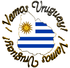 Messages Espagnol Vamos Uruguay Bandera 