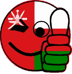 Fahnen Asien Oman Smiley - OK 