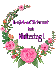Mensajes Alemán Herzlichen Glückwunsch zum Muttertag 011 