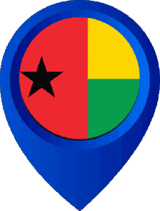 Banderas África Guinea Bissau Marcador de ubicación 