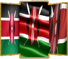 Fahnen Afrika Kenia Form 02 